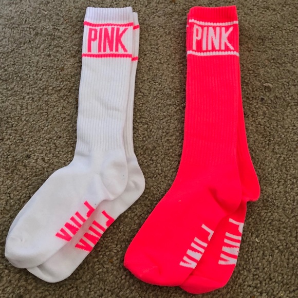 2 Pack PINK Victorias Knee High Sock